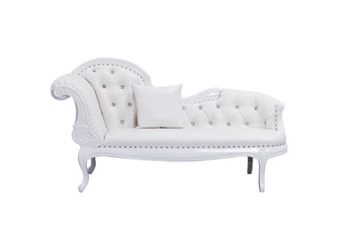 French Chaise Sofa-white